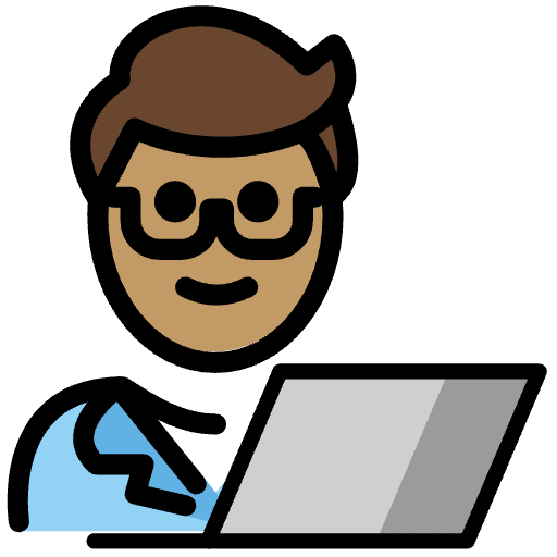 Man Technologist Medium Skin Tone Emoji from OpenMoji Set