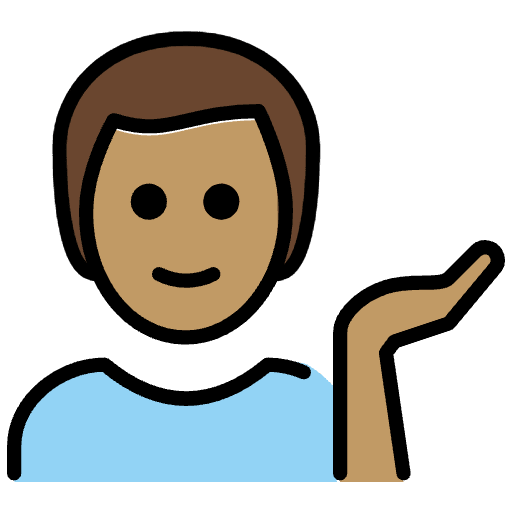 Man Tipping Hand Medium Skin Tone Element from OpenMoji Emoji Set