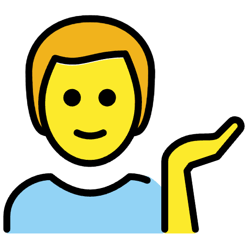 Man Tipping Hand Emoji from OpenMoji Set