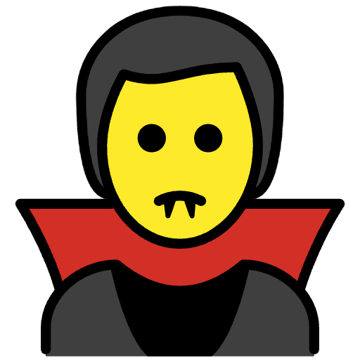 Man Vampire Emoji from OpenMoji Emoji Set