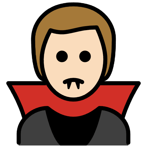Man Vampire Light Skin Tone Element from OpenMoji Emoji Set