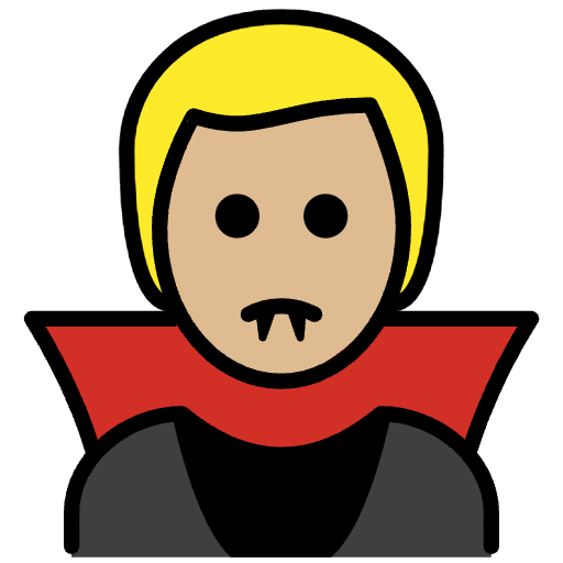 Man Vampire Medium Light Skin Tone Element from OpenMoji Emoji Set
