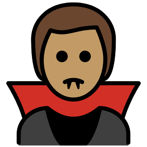 Man Vampire Medium Skin Tone Element from OpenMoji Emoji Set