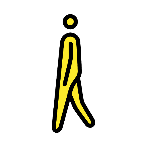 Man Walking Emoji from OpenMoji Set