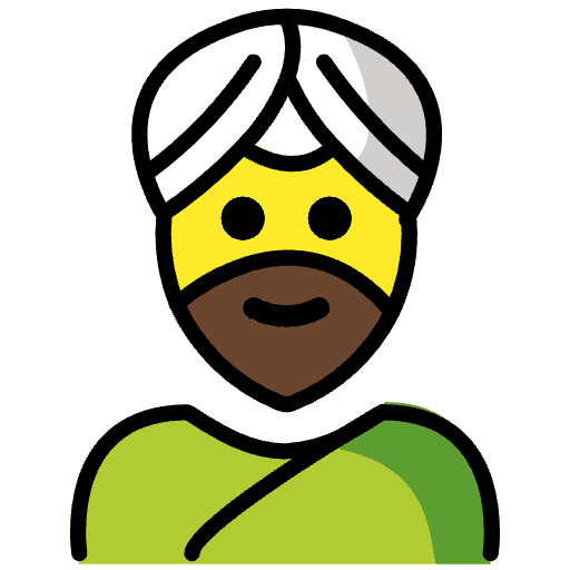 Man Wearing Turban Emoji from OpenMoji Emoji Set