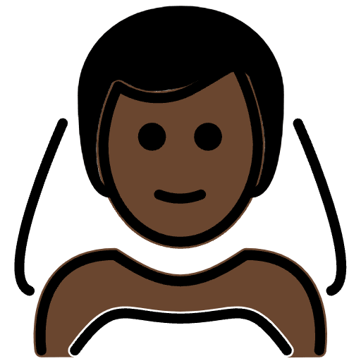 Man With Veil Dark Skin Tone Emoji from OpenMoji Emoji Set