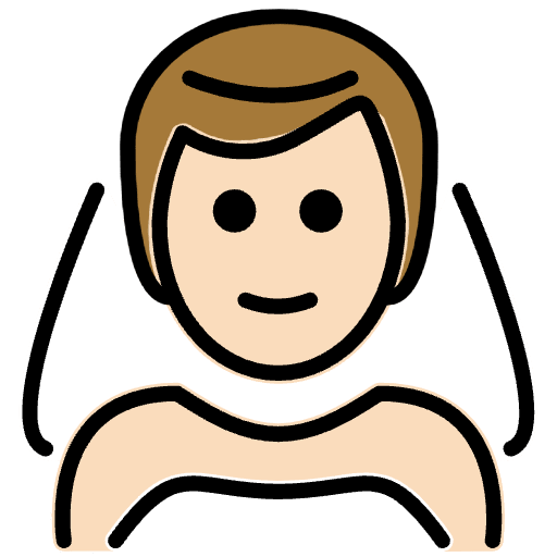 Man With Veil Light Skin Tone Element from OpenMoji Emoji Set