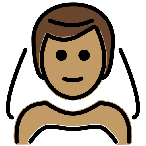 Man With Veil Medium Skin Tone Emoji from OpenMoji Emoji Set
