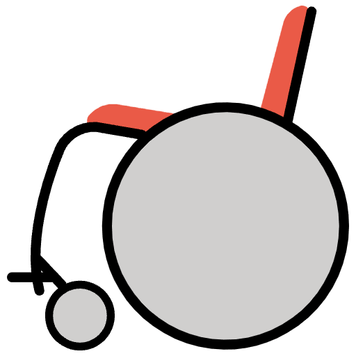 Manual Wheelchair Emoji from OpenMoji Emoji Set