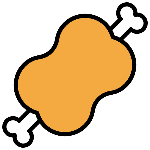 Meat On Bone Element from OpenMoji Emoji Set