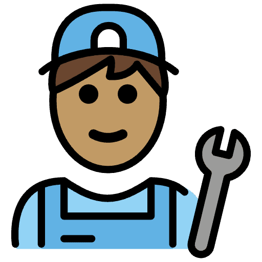 Mechanic Medium Skin Tone Emoji from OpenMoji Emoji Set
