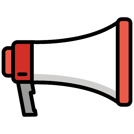 Megaphone Emoji from OpenMoji Emoji Set