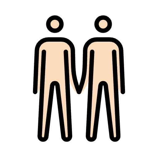 Men Holding Hands Light Skin Tone Emoji from OpenMoji Set