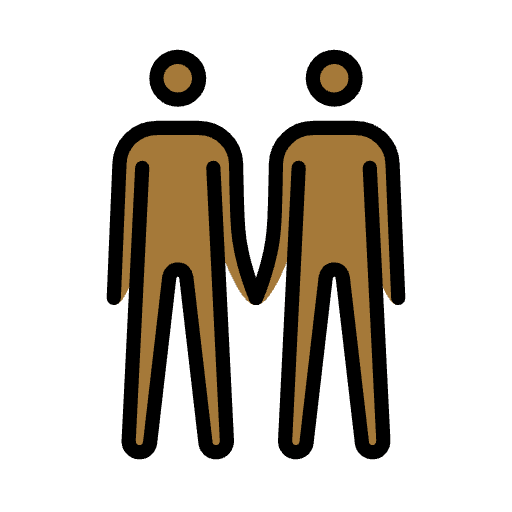 Men Holding Hands Medium Dark Skin Tone Emoji from OpenMoji Set