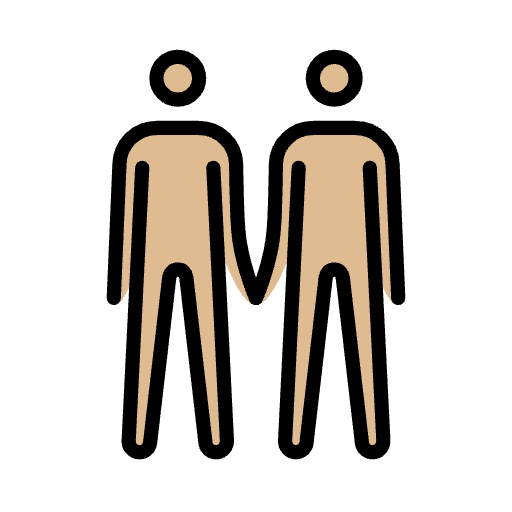 Men Holding Hands Medium Light Skin Tone Emoji from OpenMoji Set