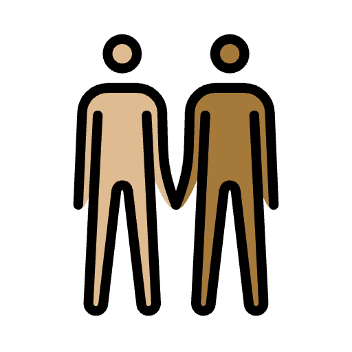 Men Holding Hands Medium Light Skin Tone Medium Dark Skin Tone Emoji from OpenMoji Emoji Set