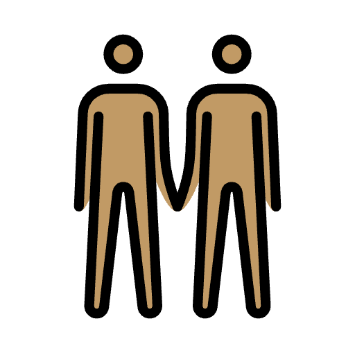 Men Holding Hands Medium Skin Tone Emoji from OpenMoji Set