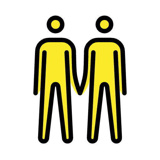 Men Holding Hands Emoji from OpenMoji Set