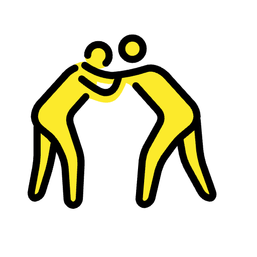 Men Wrestling Emoji from OpenMoji Set