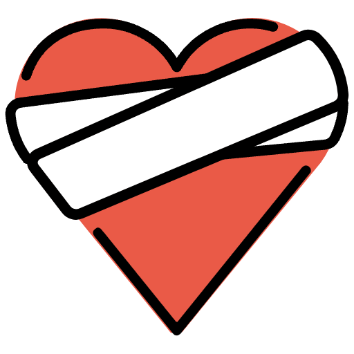 Mending Heart Emoji from OpenMoji Emoji Set