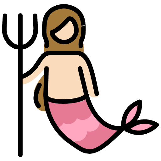 Mermaid Light Skin Tone Element from OpenMoji Emoji Set