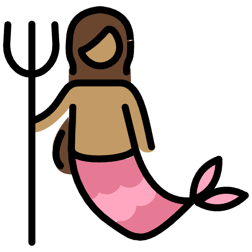 Mermaid Medium Skin Tone Element from OpenMoji Emoji Set