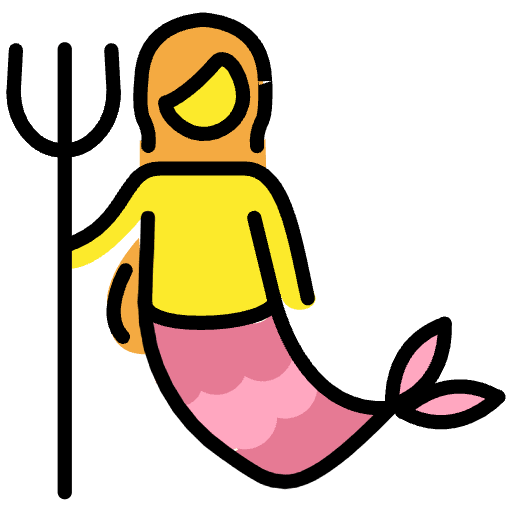 Mermaid Emoji from OpenMoji Emoji Set