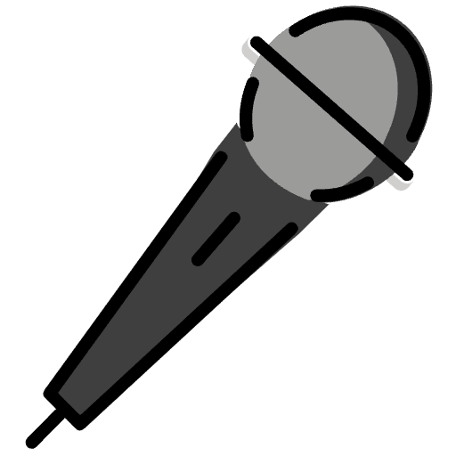 Microphone Emoji from OpenMoji Emoji Set