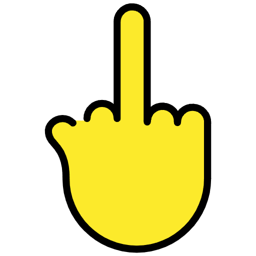 Middle Finger Element from OpenMoji Emoji Set