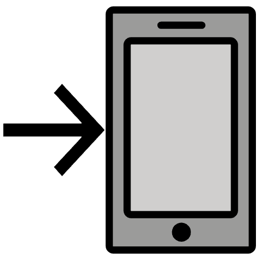Mobile Phone With Arrow Emoji from OpenMoji Emoji Set