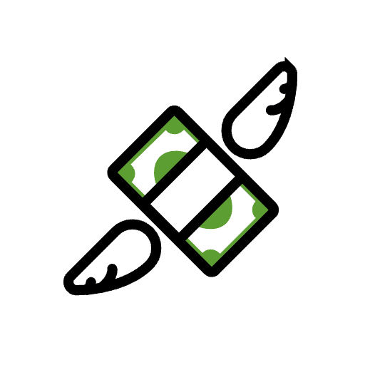 Money With Wings Emoji from OpenMoji Emoji Set