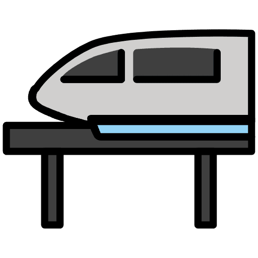Monorail Emoji from OpenMoji Emoji Set