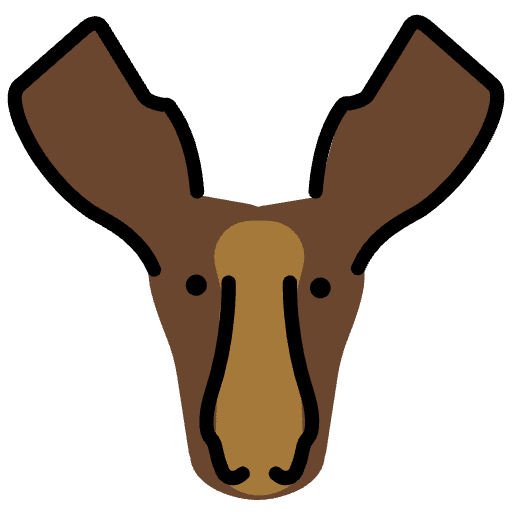 Moose Element from OpenMoji Emoji Set