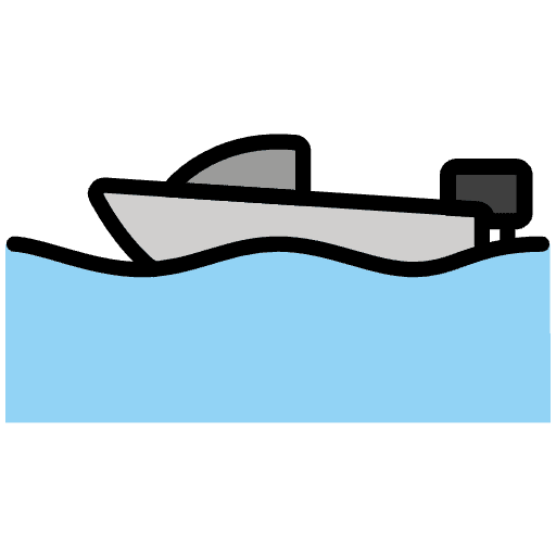 Motor Boat Element from OpenMoji Emoji Set