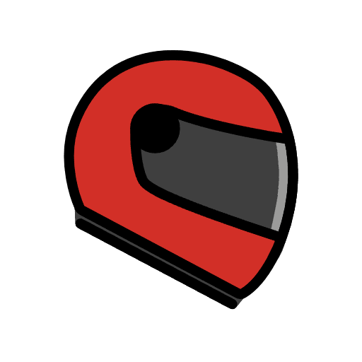 Motorbike Helmet Emoji from OpenMoji Emoji Set