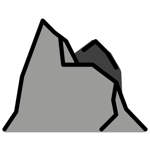 Mountain Emoji from OpenMoji Emoji Set