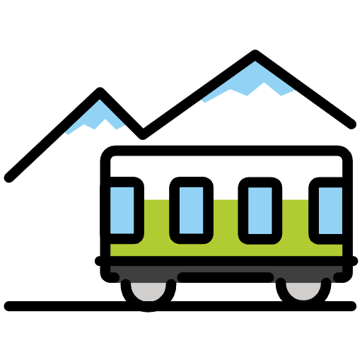 Mountain Railway Emoji from OpenMoji Emoji Set