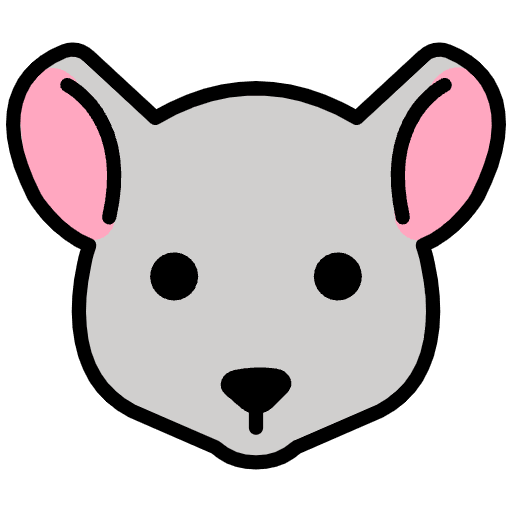 Mouse Face Emoji from OpenMoji Emoji Set