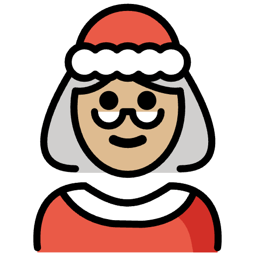 Mrs. Claus Medium Light Skin Tone Element from OpenMoji Emoji Set