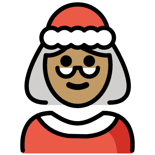 Mrs. Claus Medium Skin Tone Emoji from OpenMoji Emoji Set