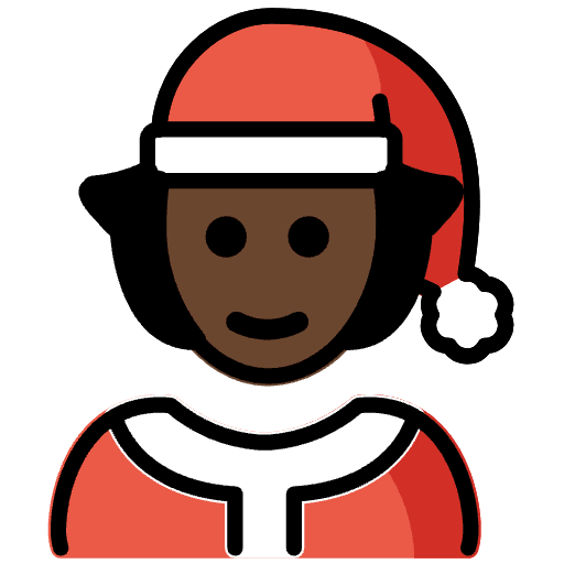 Mx Claus Dark Skin Tone Emoji from OpenMoji Emoji Set