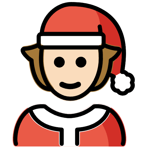 Mx Claus Light Skin Tone Emoji from OpenMoji Emoji Set