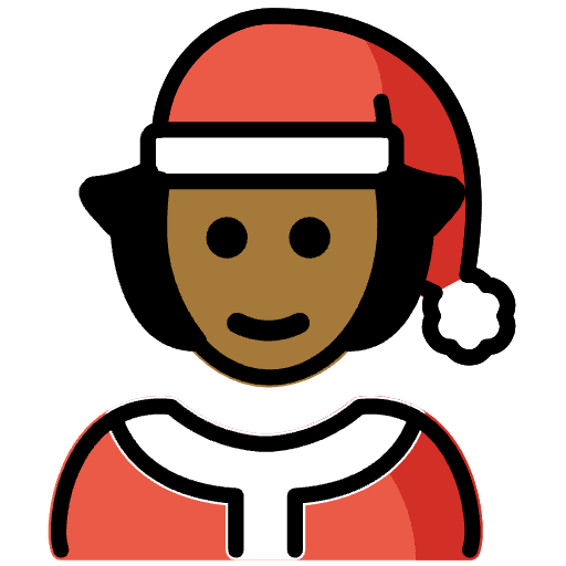 Mx Claus Medium Dark Skin Tone Emoji from OpenMoji Emoji Set