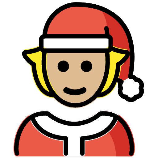 Mx Claus Medium Light Skin Tone Emoji from OpenMoji Set