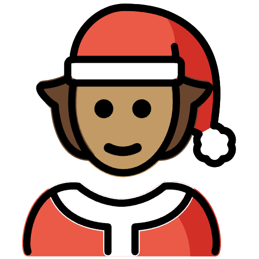 Mx Claus Medium Skin Tone Emoji from OpenMoji Emoji Set