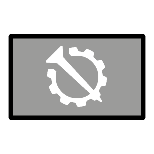 Nail And Gear Flag Emoji from OpenMoji Emoji Set