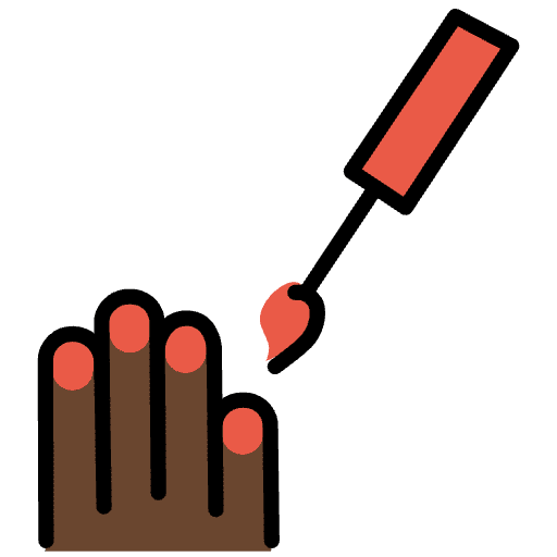 Nail Polish Dark Skin Tone Emoji from OpenMoji Emoji Set