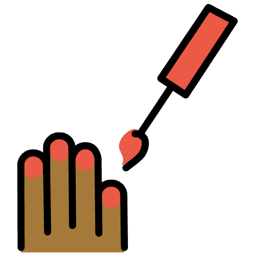 Nail Polish Medium Dark Skin Tone Emoji from OpenMoji Emoji Set