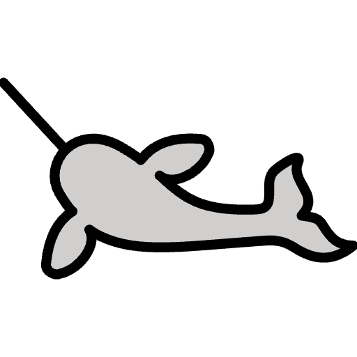 Narwhal Emoji from OpenMoji Set