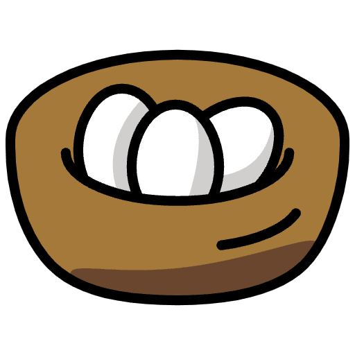 Nest With Eggs Emoji from OpenMoji Emoji Set